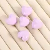 Miçangas acrílicas de cor sólida, com furos, em formato de coração, miçangas soltas para artesanato DIY, chaveiros de celular, pulseiras e acessórios de cordão em formato de coração