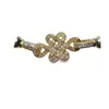 Retenção de Cor Forte, Nó Chinês de Diamante Completo com Fivela de Pérola, Pulseira de Cristal Feita à Mão, Acessórios para Joias DIY, Contas