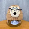 Chapéu Infantil de Cachorro de Avião Chapéu Quente de Outono e Inverno com Proteção para Orelhas Chapéu de Tricô para Bebê Chapéu de Lã Estilo Coreano para Meninos e Meninas