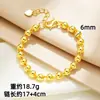 Pulsera de trébol de oro arena de Vietnam joyería para mujer que no se desvanece por mucho tiempo oro de imitación novias nuevo estilo chino cuentas de mano