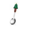 Juego de vajilla navideña transfronteriza vajilla creativa de dibujos animados cuchara cuchara de postre tenedor Papá Noel alce tenedor cuchara caja de regalo