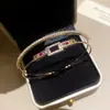 Pulsera Retro Ovalada de Bambú con Cierre de Circonita Europeo y Americano, Pulsera de Lujo Ligero de Gama Alta, Accesorio de Mano Versátil de Moda para el Día a Día
