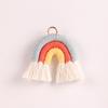 Accesorios de juguete para niños tejidos de algodón puro color caramelo, decoración del hogar, adornos colgantes de pared, pequeños accesorios colgantes de arcoíris.