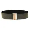 Cinturón Elástico de Cintura Ancho Decorativo Versátil para Mujer, Cinturón Negro, Transfronterizo Europeo y Americano