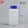 Frasco Quadrado de Reagente 250ml Tampa Azul Antifurto Frasco Químico de Laboratório Frasco de Agente Desentupidor de Tubulação 500ml Frasco de Reagente com Boca Larga