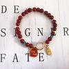 Pulsera Lunar Gris Ojo de Gato Imitación para Mujer, Colgante de Campana Simple, Regalo de Cumpleaños para Mejor Amiga, Estilo Ins de Vidrio
