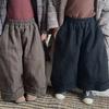 Pantalones casuales de empalme con forro polar para niños Jiaye 2024 Invierno Nueva Llegada, pantalones holgados y gruesos de pierna ancha para niños y niñas