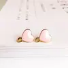 Accesorios de joyería DIY al por mayor, temperamento, gota de aceite, aleación de melocotón, corazón, amor, con pendientes colgantes, pasador de oreja, material colgante