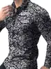 Moda Transfronteiriça 2023 Amazon Comércio Exterior Camisa Floral Masculina Casual Manga Longa Tamanho Grande Camisa Masculina