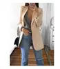 2025 Amazon Moda Casual Europeia e Americana Nova Terno Lapela Cardigã Slim Blazer de Temperamento Jaqueta Feminina Primavera Outono