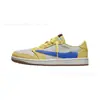 Zapatos Putian AJ1 Swoosh Invertido Caña Baja Rayo Tengyuanhao Canario Retro Casual Deportivas Zapatos de Skate Hombres Mujeres Zapatos de Baloncesto