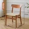 Silla Casual Simple Nórdica de Segunda Mano con Respaldo de Madera Maciza para el Hogar Silla de Comedor Tejida con Cuerda de Diseñador Silla Tejida de Ratán Retro