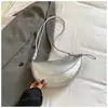 Bolsa Croissant Estilo Coreano de Design de Nicho da Moda, Bolsa Dumpling de Cor Sólida, Bolsa de Ombro, Bolsa de Ombro Estilosa para o Trajeto Diário Casual