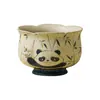 Taza Pequeña de Cerámica Azul y Blanca, Rojo Flintstone, del Fabricante, para Servir a los Invitados, Panda Jugando con Bambú, Taza de Maestro Estilo Chino, Juego de Té de Taza Individual