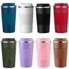 Taza de Café Térmica de Acero Inoxidable 304 Transfronteriza con Cubierta de Cuero, Portátil al Vacío que Conserva el Frío para Deportes al Aire Libre y Montaje en Coche