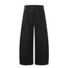 Y6096 Moda Urbana Unisex Estilo Retro Old Money Pantalones de Vestir de Pierna Ancha Holgados con Diseño de Pliegues