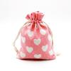 Bolsa de tela de algodón y lino bolsa de regalo para joyería bolsa de tela pequeña creativa bolsita para embalaje de joyería bolsillo con cordón venta al por mayor por lotes
