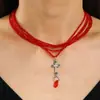 Pulsera elegante con borlas cruzadas oscuras retro transfronterizas, nicho sexy, luz, lujo, joyería punk de alta gama para mujeres