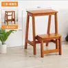 Silla Escalera Doméstica de Comercio Exterior Plegable de Doble Propósito Taburete Escalera Pedal de Escalada Interior Escalones Silla Escalera Multifuncional de Madera Maciza