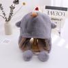 Nuevo Sombrero Coreano de Invierno para Niños, Lindo Pollo Cucú con Orejas, Sombrero de Felpa, Terciopelo Engrosado, Cálido para Niños Medianos y Grandes