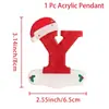 Navidad 2024 26 Letras Colgante de Feliz Navidad Decoración Plana de Árbol de Navidad de Acrílico Linternas