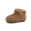 Botas de Algodão para Crianças, Botas Peludas para Meninas, Botas Curtas de Veludo de Inverno para Meninas, Botas de Neve Quentes de Lã para Bebê, Botas Boken