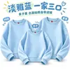 Atacado Roupas Pai-Filho Moletom Gola Redonda Família de Três Quatro Estilo Primavera Outono 320g Unissex Roupas de Casal Vermelho