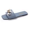 Nuevas Sandalias Planas de Moda de Verano para Mujer con Hebilla Metálica, Moda Estilo Ins Retro
