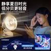 Ventilador portátil pequeño con carga USB, silencioso, para oficina, dormitorio, escritorio, con clip de luz, 6 pulgadas