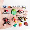 Deportes Serie de Rugby Suministro Transfronterizo de Amazon Zapatos Crocs Accesorios Decorativos de Flores Material Suave de PVC Dibujo Animado