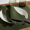 Color Sólido Nórdico Simple Lino Puro Servilleta de Tela Individual para Comida Occidental Paño Cubre Gourmet Gris Paño de Cocina Paño para Cojín Procesamiento Personalizado