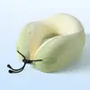 Almohada portátil en forma de U de espuma viscoelástica, almohada de viaje para el cuello, almohada con caja de almacenamiento para avión, almohada de soporte para el cuello, almohada cervical, almohada en forma de U
