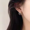 Pendientes de Perla Brillante Estilo Minimalista Exquisito Elegante Retro Francés Nicho Lujo Ligero Gama Alta Simples Versátiles