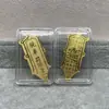 Shenzhen Shuibei Mismo Estilo Oro Puro 999 Tesoro de la Fortuna Aleación Gato de la Suerte Adhesivo Dorado para Teléfono Móvil para Atraer Riqueza Tienda de Oro