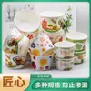 Tazón Redondo de Papel Desechable Comercial con Tapa Caja para Llevar Snacks Caja Redonda para Almuerzo Tazón de Papel para Fideos Instantáneos Tazón para Llevar