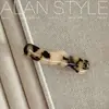 Un Clip para el Cabello de Acetato Grueso de Estilo Otoño e Invierno Lan, Simple, con Forma Irregular de Ola, Pinza Lateral Vintage para Flequillo