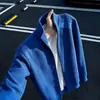 Moletom cardigã com padrão de escamas de dragão retrô americano para homens, design de início de outono, jaqueta com gola alta, roupa de casal, jaqueta que valoriza a silhueta