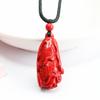 Colgante de Cinabrio de Guan Yu Arena Roja Adorno de Col Repollo Collar Estilo Chino Venta al por Mayor de Fábrica Transmisión en Vivo Dropshipping S3020601
