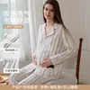 Ropa de maternidad de algodón al por mayor, nuevo conjunto de otoño de manga larga y pantalón largo para mujeres embarazadas, pijama para lactancia y amamantamiento, conjunto de dos piezas de ropa para el hogar para mujer