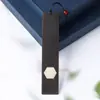 Marcador de libro con Reja de Ventana Incrustada de Ébano, Marcador de libro de Madera de Viento, Talla en Madera con Incrustaciones Doradas, Regalo con Grabado Láser