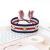 Pulsera de Correa con Borla de Remache de Estrella de Cinco Puntas, Pulsera Tejida de Estilo Étnico Colorido, Accesorios Transfronterizos de Estilo Mixto Multicolor