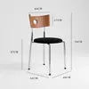 Silla de comedor casera usada, madera maciza nórdica, silla con respaldo moderno, estilo de diseñador minimalista moderno, mesa y sillas de comedor vintage