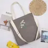 Bolso de Hombro de Lona para Mujer con Pana de Margarita Estilo Estudiante de Arte Bolsa de Maquillaje Bolso Cruzado Casual Estilo Universitario Bolsa de Compras