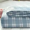 Sábana de Algodón Lavado Clase A Pieza Única Dormitorio Estudiantil Sábana Individual/Doble Funda de Almohada Juego de Tres Piezas Universal para Todas las Estaciones Nuevo