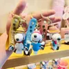 Nuevo llavero de caricatura Snoopy colgante para bolso de pareja llavero de coche muñeco de goma blanda regalo pequeño venta al por mayor