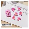 Belleza de uñas con punta inferior, moca, diamante mágico, color macarrón, taladro de uñas fluorescente en forma de corazón tridimensional, diamante de forma especial, venta al por mayor