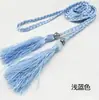 Cinturón Delgado Decorativo Estilo Étnico Simple Sudadera para Mujer Cinturón para el Cabello Antiguo Cuerda Tejida a Mano Cordón de Cintura con Borla