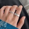 Anillo de Dedo Índice Suchuang S925 Plata Esterlina Combinación Lava para Mujer Estilo Frío Ins Personalizado Plisado Novedad de Alta Gama
