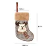 Decoración navideña transfronteriza calcetines navideños tejidos pequeños adornos para el hogar decoraciones para ventanas mini calcetines navideños