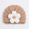 Gorro de Punto Floral Cálido para Bebé Estilo Nuevo de Invierno Europeo y Americano, Gorro de Lana Lindo Multicolor para Niños, Gorro para Niñas